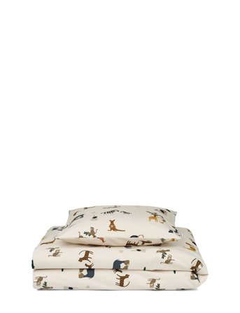 Liewood Carl Adult Printed Bedding - Beige - 140X200CM;65X60CM