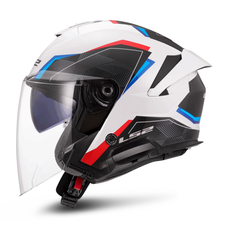 Jethelm LS2 OF618 Verso II Air Wit/Blauw/Rood XL