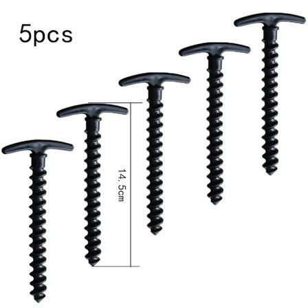 5 STK Campingteltplugger Skrue Spiral Teltplugg Jordspiker