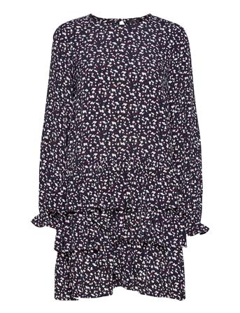 Vmcleo L/S Flounce Short Dress Exp Patterned Vero Moda