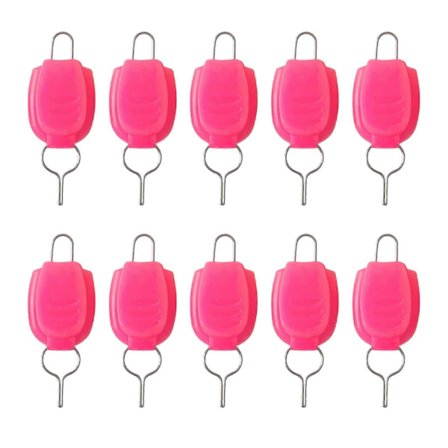 Schnurstopper 10 stk. til Baitcast-hjul, fiskelinjeholderclips, fastholdelsesstopperclips, holdbar pink model 1 (FMY)