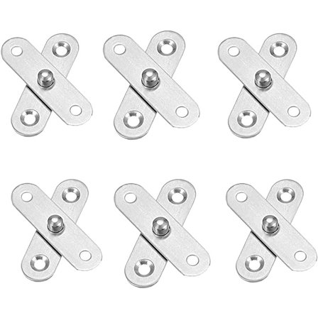 6 stk svingbare hengsler, dørhengsel, roterende dørhengsel for 360 graders svingdørhengsel monteringsmaskinvare