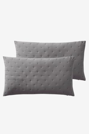 Jotex - Putetrekk 2-pk 50x90 Cm Lys grå - CALM - Kjøp Pynteputer & trekk hos Jotex