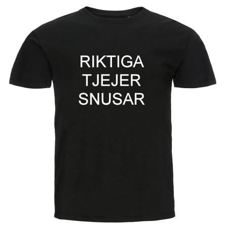 T-shirt - Riktiga Tjejer Snusar Black 3xl