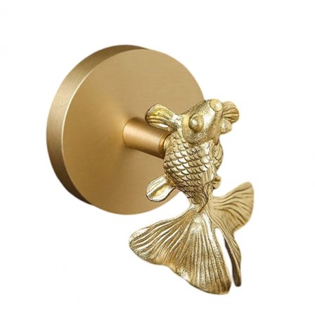 Messing punch-fri spikerfri krok kleskrok stil kreativ vegghengende krok etter gangdør lukking