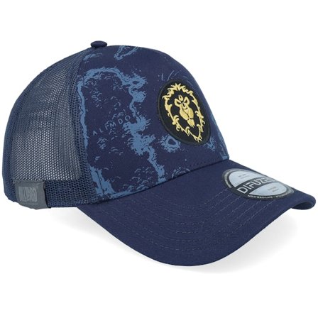 Difuzed - Blå trucker Kasket - World Of Warcraft Alliance Cap Navy Trucker @ Hatstore
