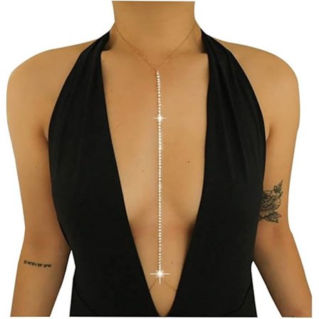 Rhinestone Body Chain Bra Crystal Bikini Body Jewelry Halsband Bi
