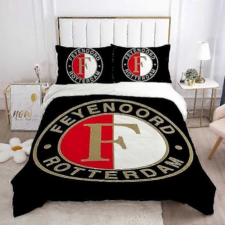 V461 Sengesæt Betræk Dobbelt Dynebetræk Sengesæt Dyne F-feyenoords Fc Betræk Dynesæt Quilt Pudebetræk Quilt 3-delt B