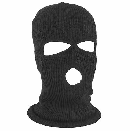 2-pakning - Ansiktsmaske / Skimaske / Rånarluva - Balaclava Svart one size