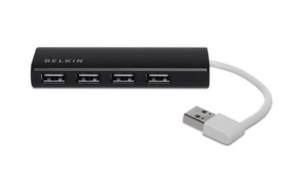 Belkin Ultra-Slim Travel - hub - 4 porter
