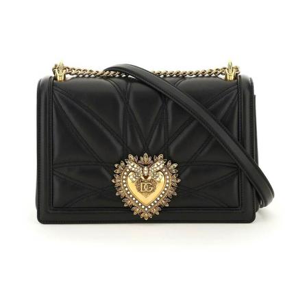 Dolce & Gabbana, Cross Body Bags Zwart, Dames, Maat:ONE Size,leer,luipaardpatroon