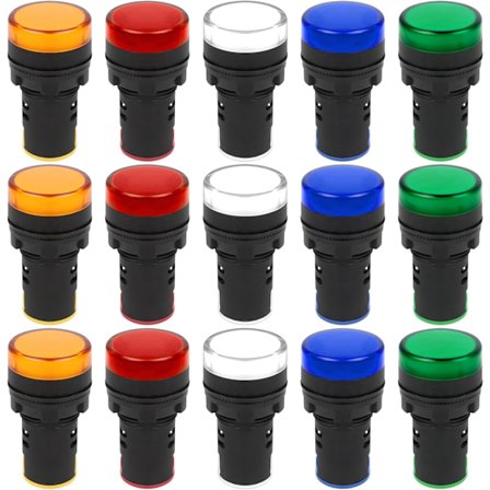 15 stk Indikatorlys 220v Indikatorlys LED Indikator LED