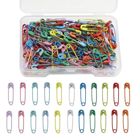 150 stk 19 mm bærbar med opbevaringsboks Sikkerhedsnål Assorteret Rustfast Til Tøj Ny Colored
