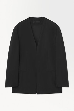 COS Männer Der Blazer Mit Umgekehrtem Revers in Schwarz