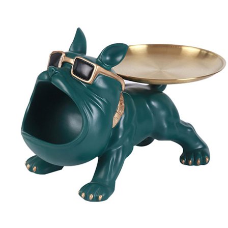 Helt ny! 30 % rabatt på Big Mouth fransk bulldog butler förvaringslåda med bricka nordisk inredning prydnad