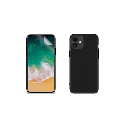 Mattbehandlat Silikonskal & Mjukt Skärmskydd iPhone 12 Pro