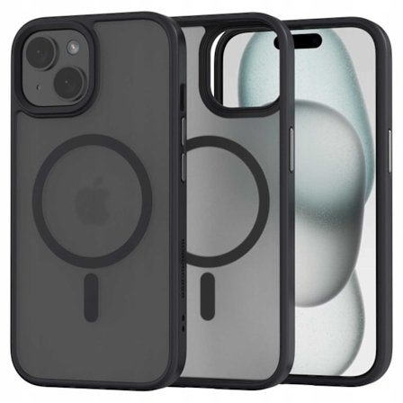 Spacecase Hybrid Case För Iphone 15 Magnetic Black
