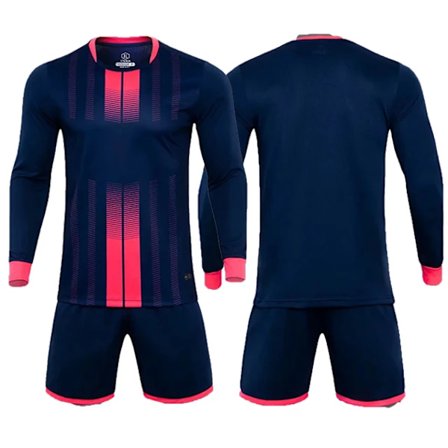 Sett Egendesignet Fotballdrakt Herre Gutter Fotballklesett Langermet Fotballuniform Voksen Målvakt Sportsdrakt Barn Treningsdress kongeblå b