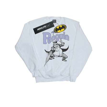 DC Comics Herr Penguin Mono Action Pose Sweatshirt M Vit