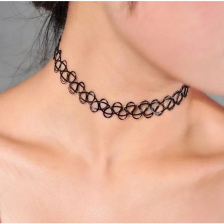 12pcs flerfarvet fiskesnor Choker tatovering halskæde Pearl
