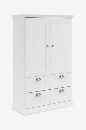 Loft24 - Motala Garderob med 2 dörrar och 2 lådor - Vit - Garderober - Från Homeroom