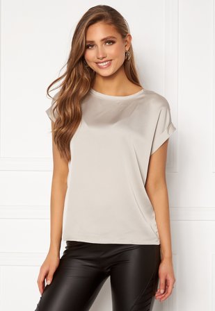 VILA Viellette S/S Satin Top Dove Klær