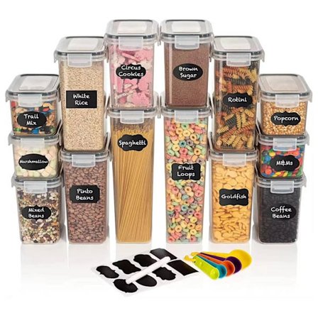 14-pack Ilmatiiviit Ruoansäilytysastiat Kansi - BPA-vapaa 2500