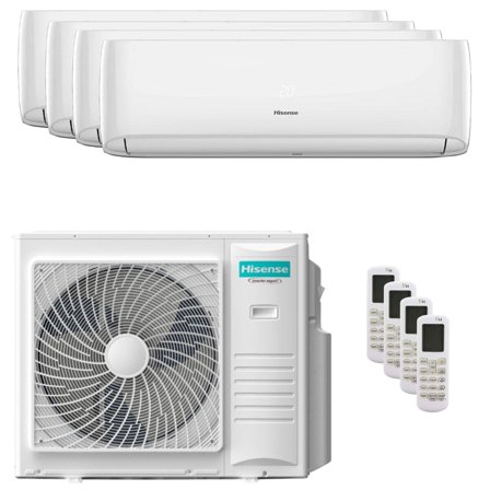 Condizionatore Hisense Hi-Comfort 2025 quadri split 12000+12000+12000+12000 BTU inverter A++ wifi unità esterna 10 kW