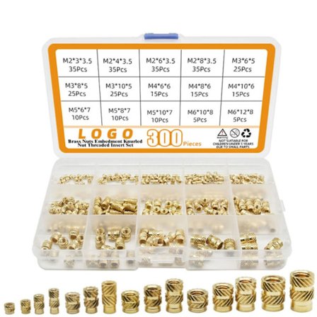 300 kpl pyälletyt mutterit, kierteiset upotusmutterit