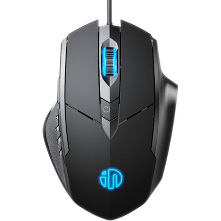 PC-mus med kabel, stille klikk, 3200 DPI justerbar og 6 knapper, ergonomisk design, optimert USB-kablet optisk mus for PC, bærbar PC, datamaskin