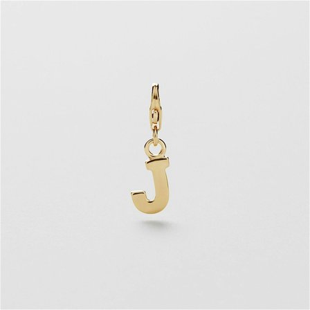 J Letter Charm - 24K VERGOLDETES STERLINGSILBER