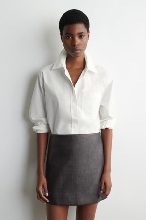 COS Women's Tailored Pima Cotton Shirt in White