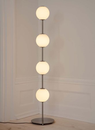 Audrey gulvlampe - børstet stål