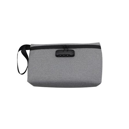 Grå lynlås lomme, bankoplysninger, pas, fotos, værdigenstande