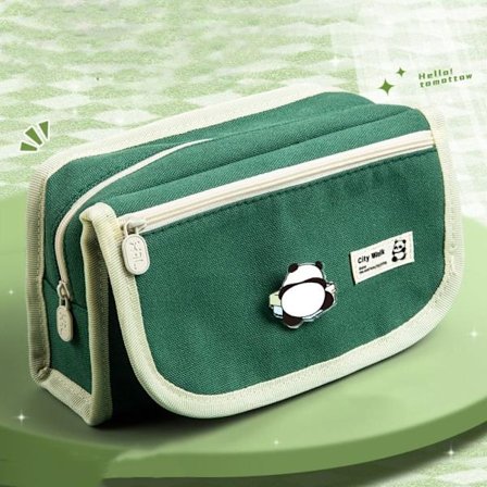 Pen Bag Penalhus MØRKEGRØN