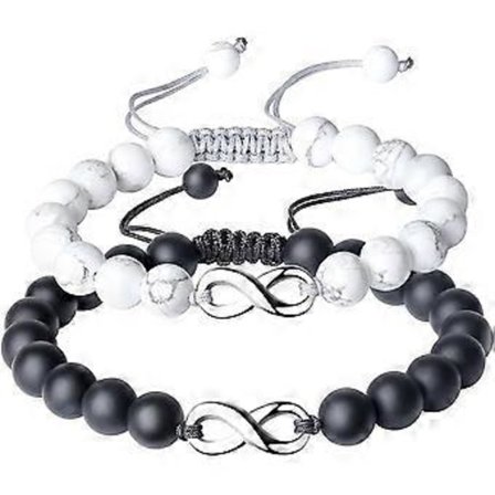 Armbånd for par Charm Infinity Stone Justerbart