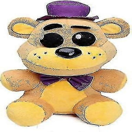 20cm Söt Natt Plysch - Lila Hatt Golden Freddy Plyschleksaker - Bedårande Förtvinad Björn Uppstoppad Fredbear Pojkar
