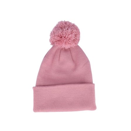 Kinder Beechfield - Rosa pom Mütze - Kinder Dusky Pink Junior Pom @ Hatstore