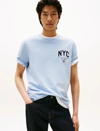 Tommy Hilfiger Hilfiger Script Nyc Tee - Blue - S