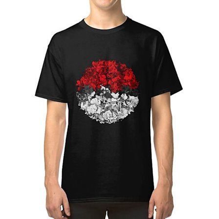 T-skjorte med Pokeball og tusen Pokémon