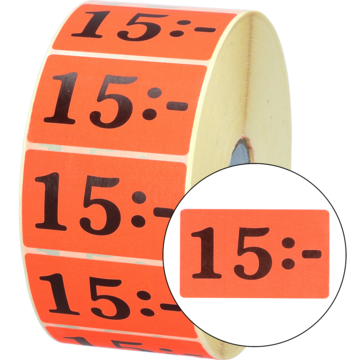 ETIKETT RØD 15,
