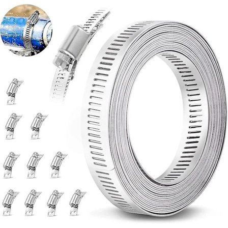 /EA/Slangklämmor 304 Rostfritt Stål Maskklämma, 4 m Stor Slangklämma Rem