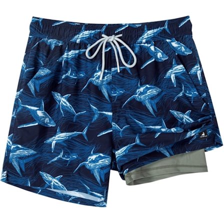 SURFCUZ badbyxa med kompressionsfodrade stretchbadshorts