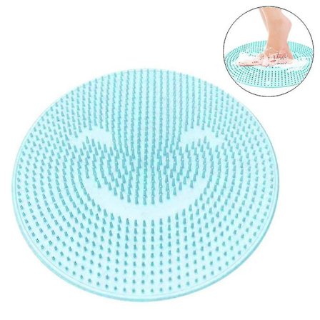 Lat Lazy Silikon Ryggmassasje Pute Baderom Vask Fotmatte Sklisikre Matter