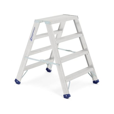 Dubbel trappstege, 4 steg, höjd: 945 mm