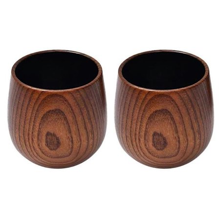 Whiskeyglass i tre, sett (2 stk) - Forkullet Old Fashioned glass for menn, premium drikkeglass for whiskeyentusiaster