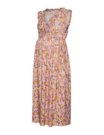 Mllexie Tess Sl Wo Midi Dress 2F Patterned Mamalicious