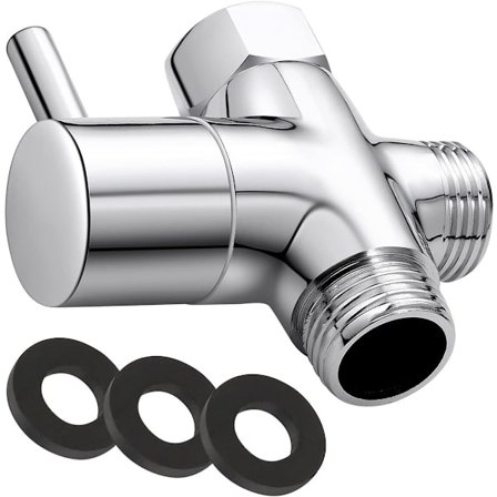 G1/2" Dusjhode Omleder Ventil, 100% Solid Messing Dusjarm Omleder Ventil for Håndholdt Dusjhode og Fast Sprayhode, 20mm