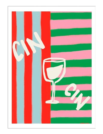 Poster & Frame Engberg Studio - Cin Cin - Multi/patterned - 70X100CM