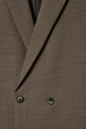 COS Men's Relaxed Double-Breasted Wool-Blend Blazer in Beige